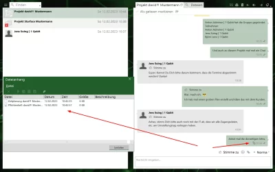Screenshot des Tobit David Team Chat